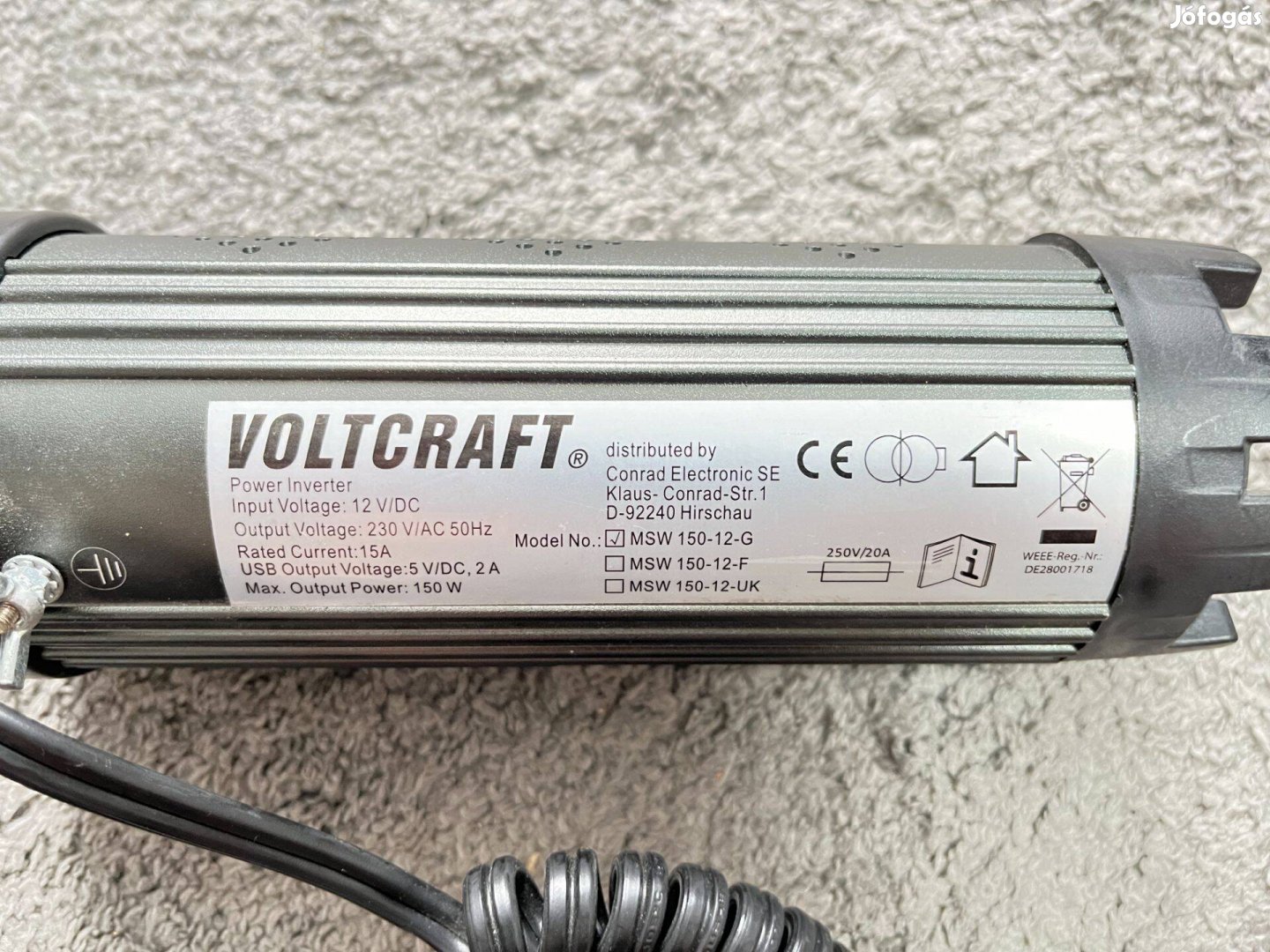 Voltcraft szivargyújtós inverter [12V-220V]